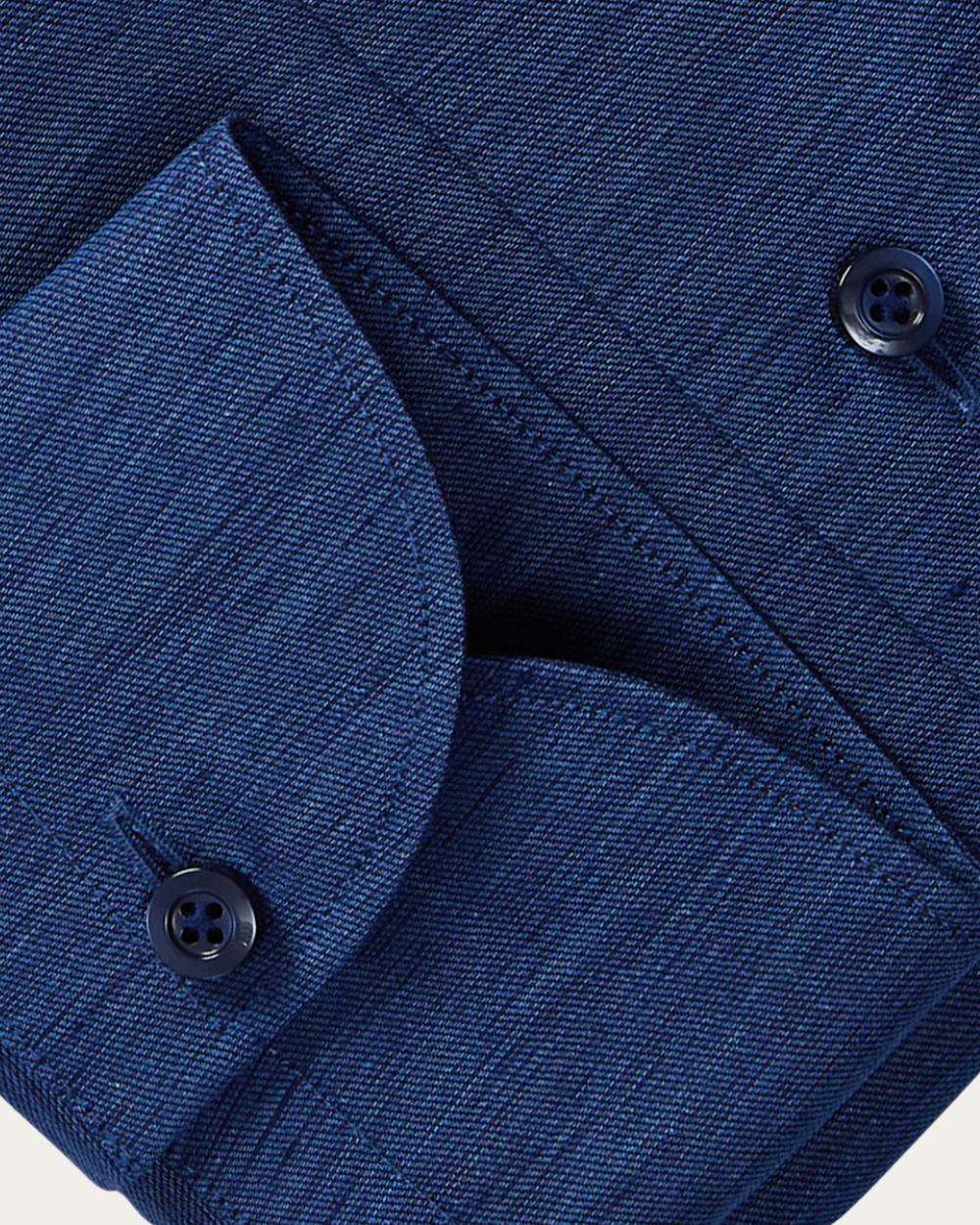 Emanuel Berg | Navy Blue Cotton and Linen Shirt