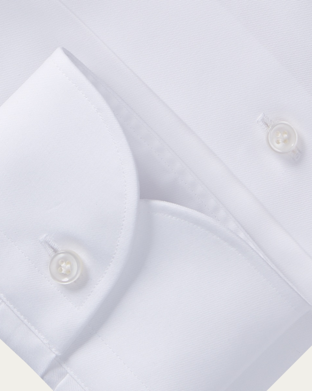 Emanuel Berg | White Wrinkle Resistant Twill Shirt