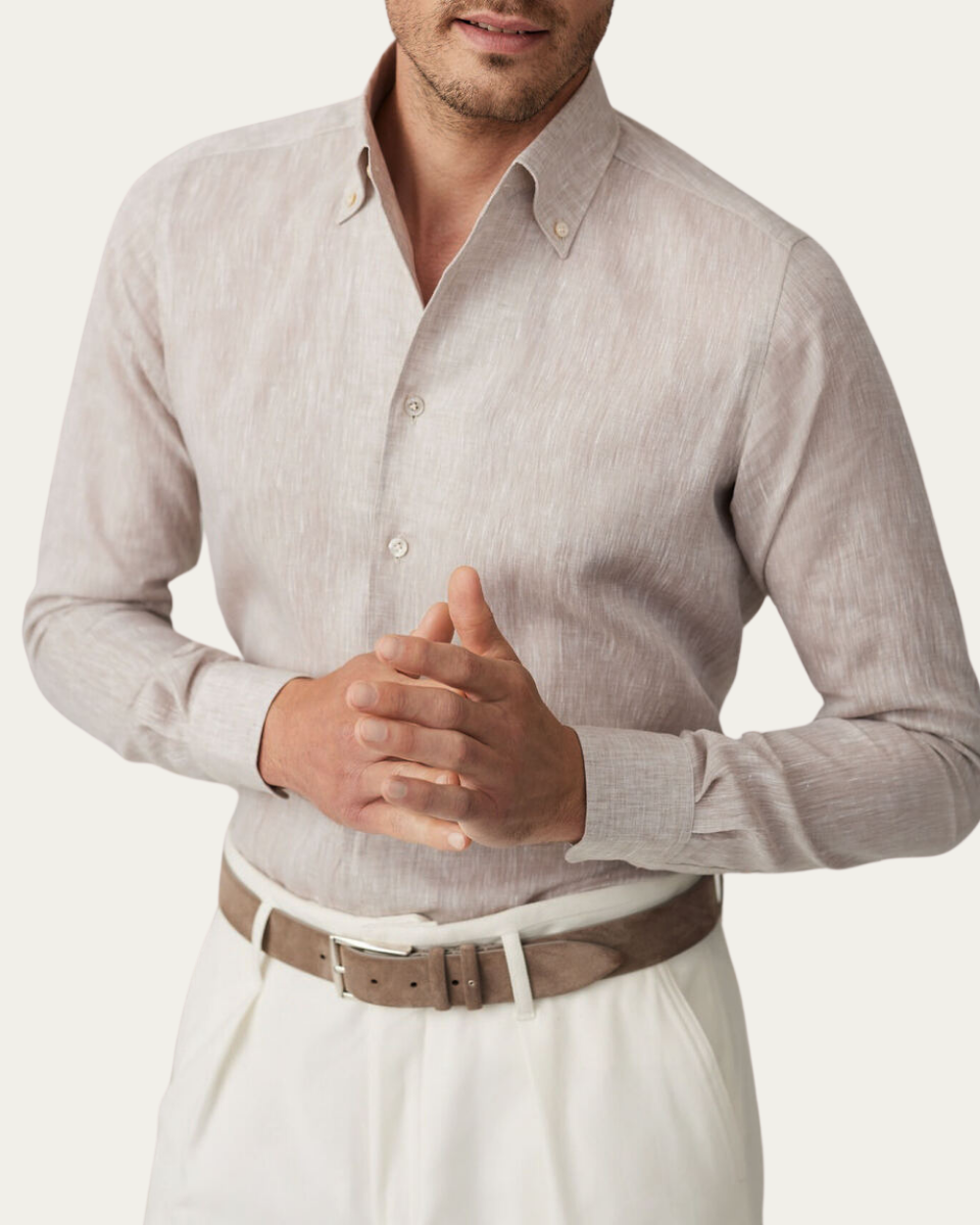 Emanuel Berg | Beige Linen Shirt