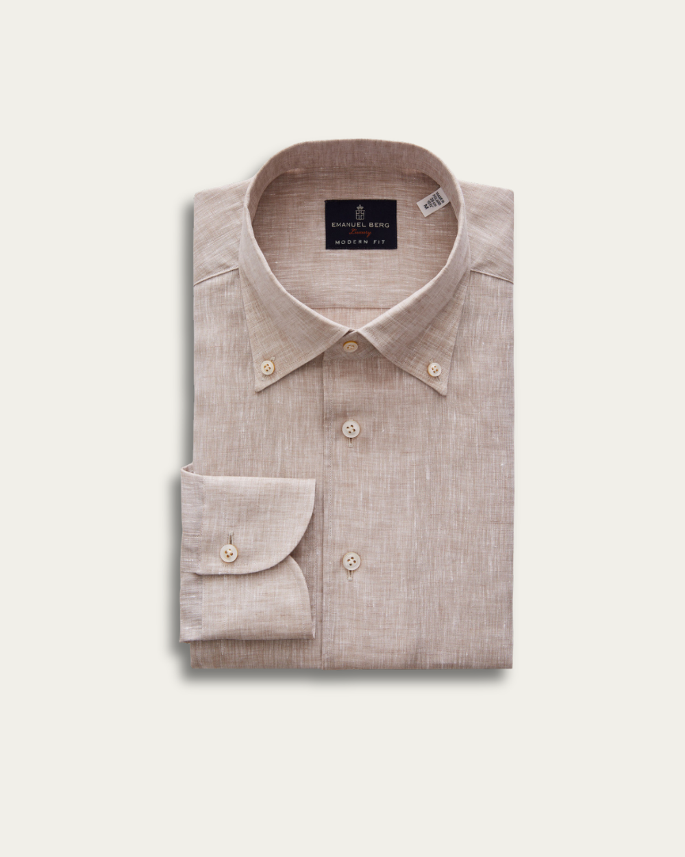 Emanuel Berg | Beige Linen Shirt - Berg's Emanuel Berg | Beige Linen Shirt - Berg's