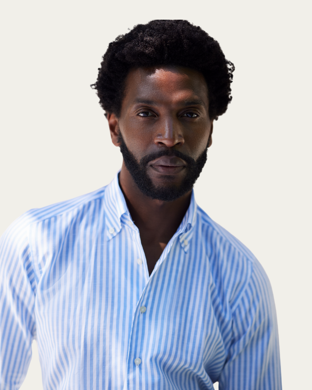 Emanuel Berg | Striped Cotton and Linen Shirt