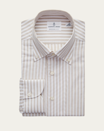 Koszula w paski z bawełny i lnu