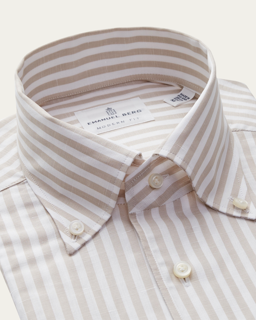 Emanuel Berg | Striped Cotton and Linen Shirt