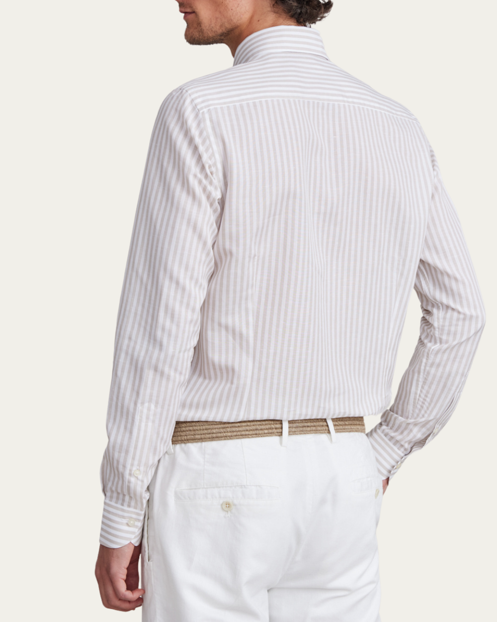 Emanuel Berg | Striped Cotton and Linen Shirt