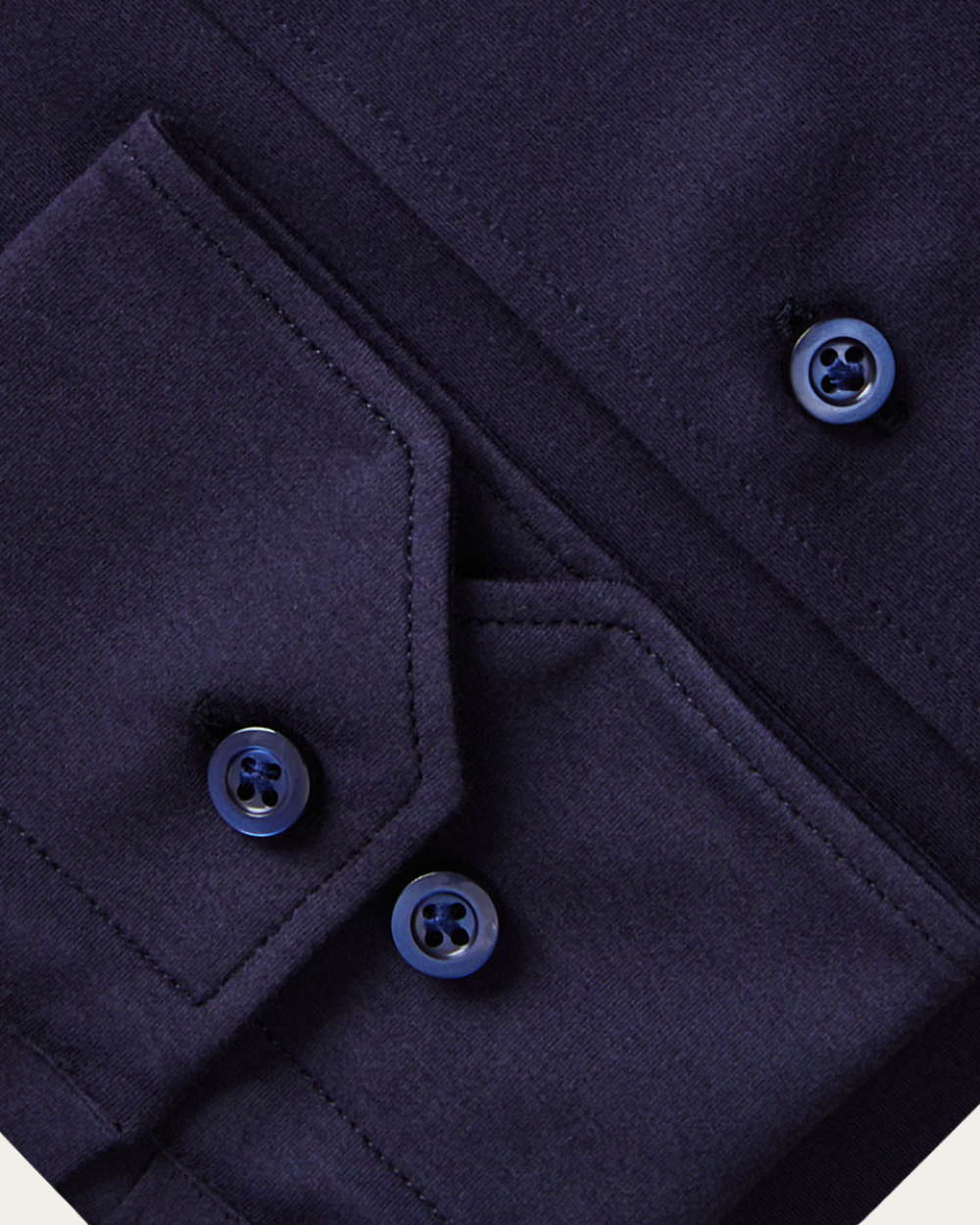 Emanuel Berg | Navy Blue 4Flex Cotton Shirt