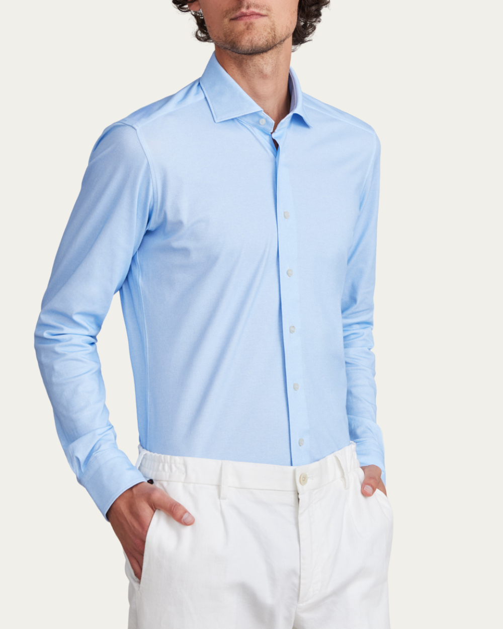 Emanuel Berg | Blue 4Flex Cotton Shirt