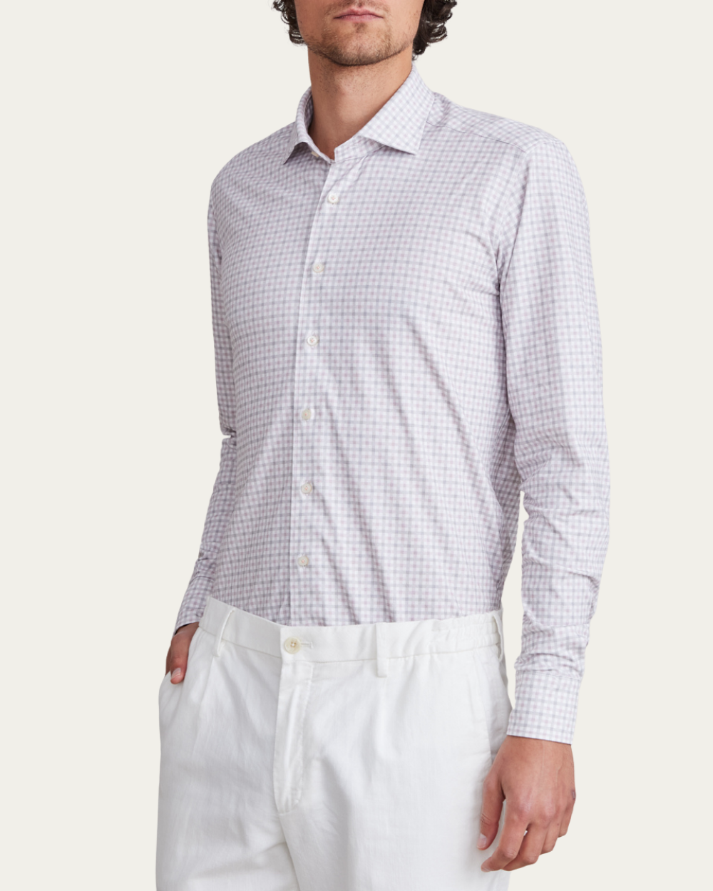 Emanuel Berg | Checked 4Flex Cotton Shirt