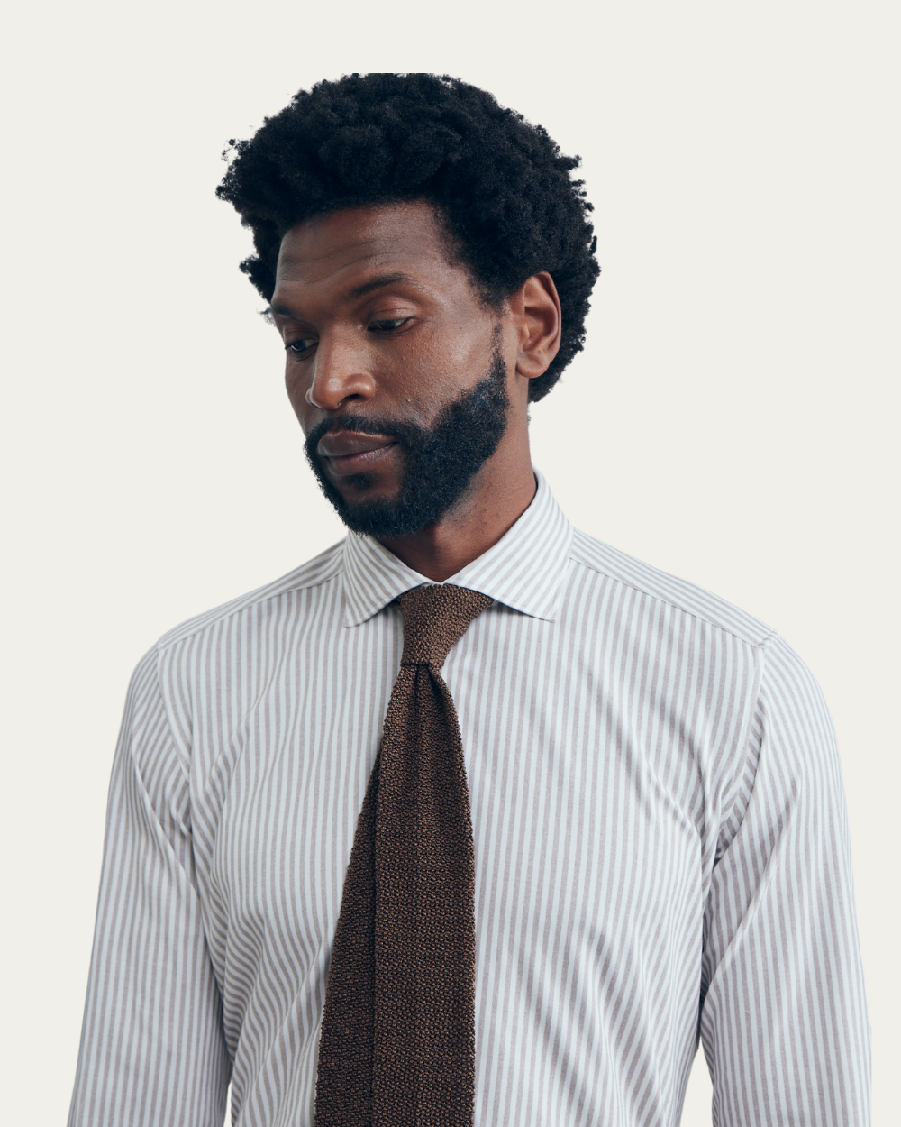 Emanuel Berg | Striped 4Flex Cotton Shirt
