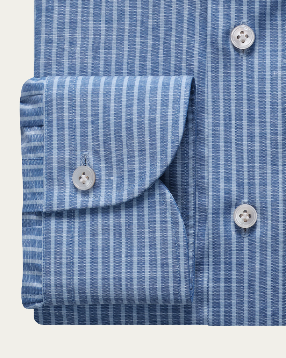 Emanuel Berg | Striped Cotton and Linen Shirt