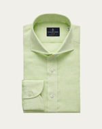 Limonkowa koszula lniana