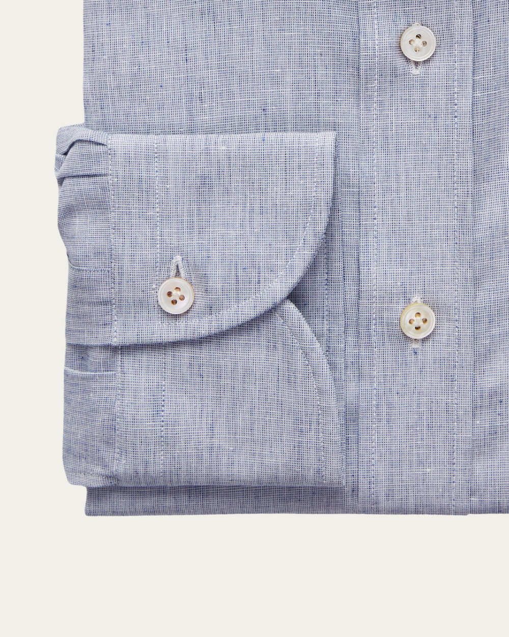 Emanuel Berg | Blue Cotton and Linen Shirt