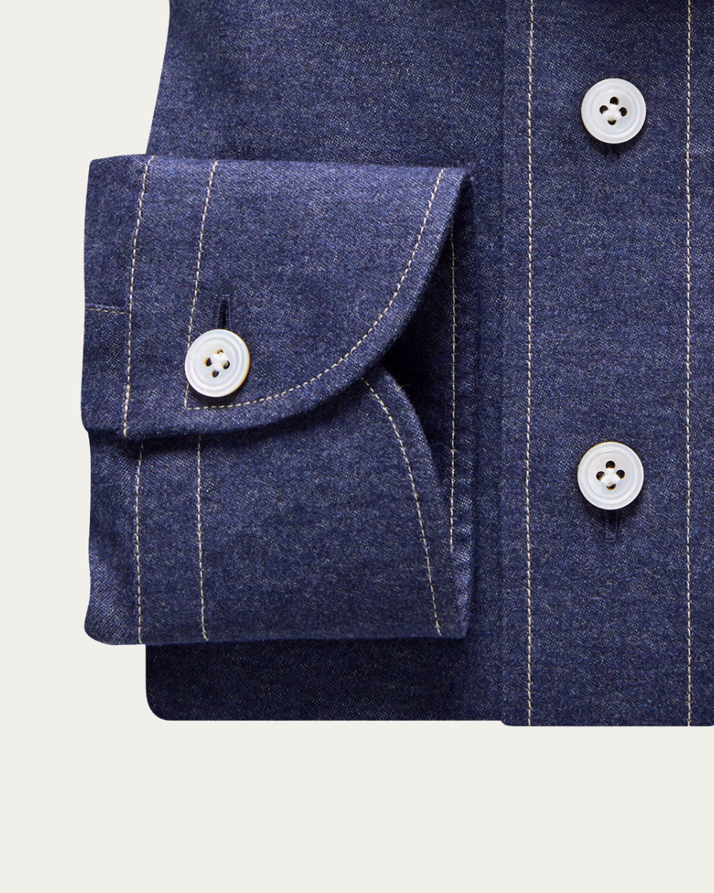 Emanuel Berg | Navy Blue Flannel Shirt
