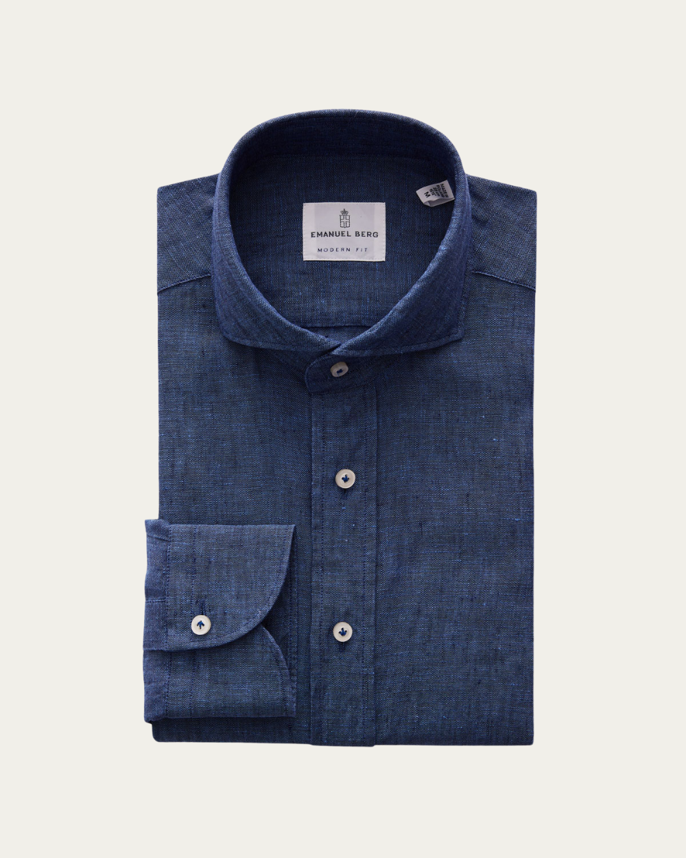 Emanuel Berg | Dark Blue Linen Shirt