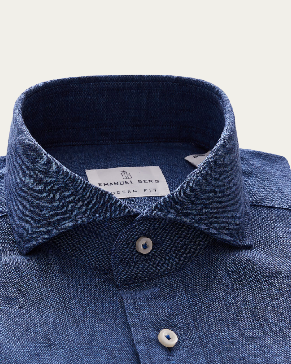 Emanuel Berg | Dark Blue Linen Shirt