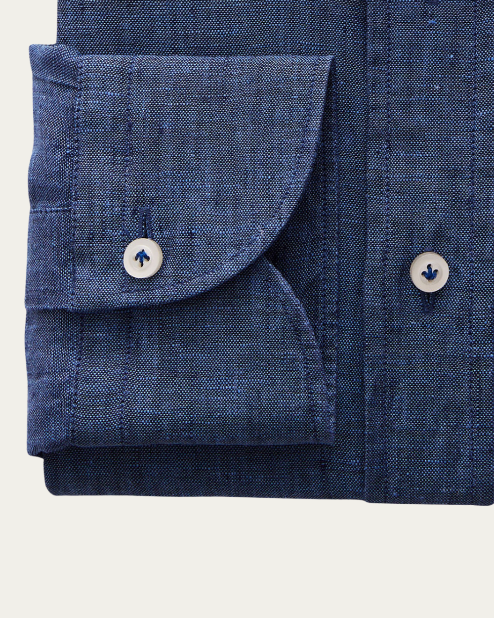 Emanuel Berg | Dark Blue Linen Shirt