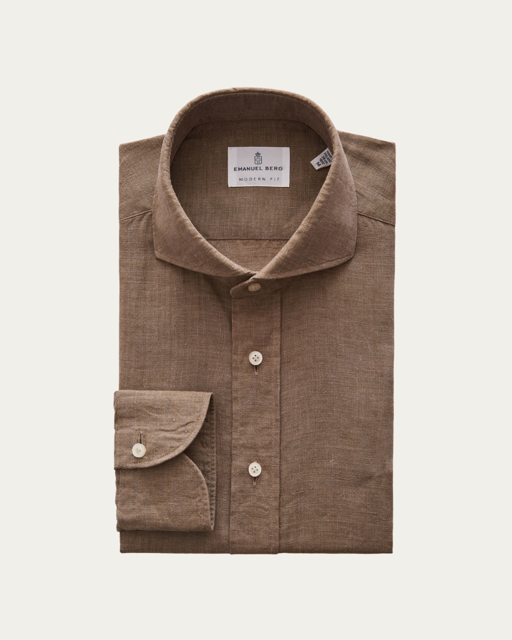 Emanuel Berg | Brown Linen Shirt