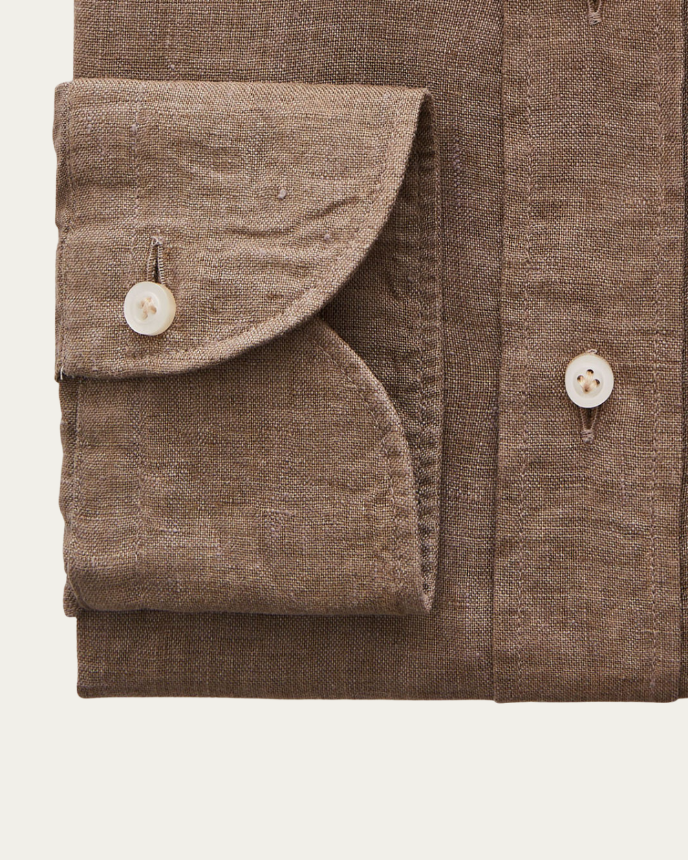 Emanuel Berg | Brown Linen Shirt