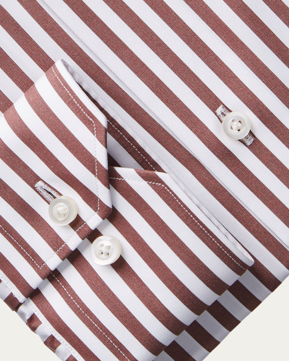 Emanuel Berg | Brown Striped Cotton Shirt