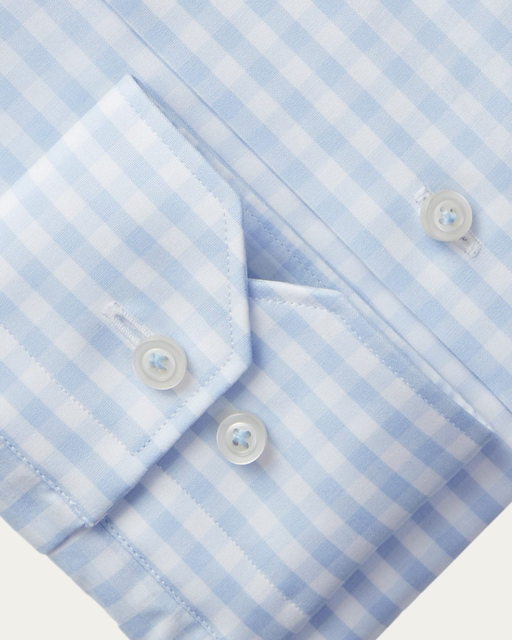 Emanuel Berg | Light Blue Gingham Check Cotton Shirt