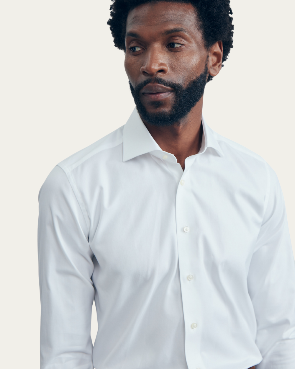 Emanuel Berg | White Wrinkle Resistant Twill Shirt