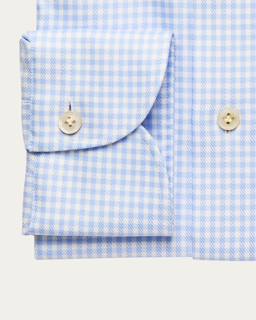 Emanuel Berg | Light Blue Gingham Royal Twill Shirt