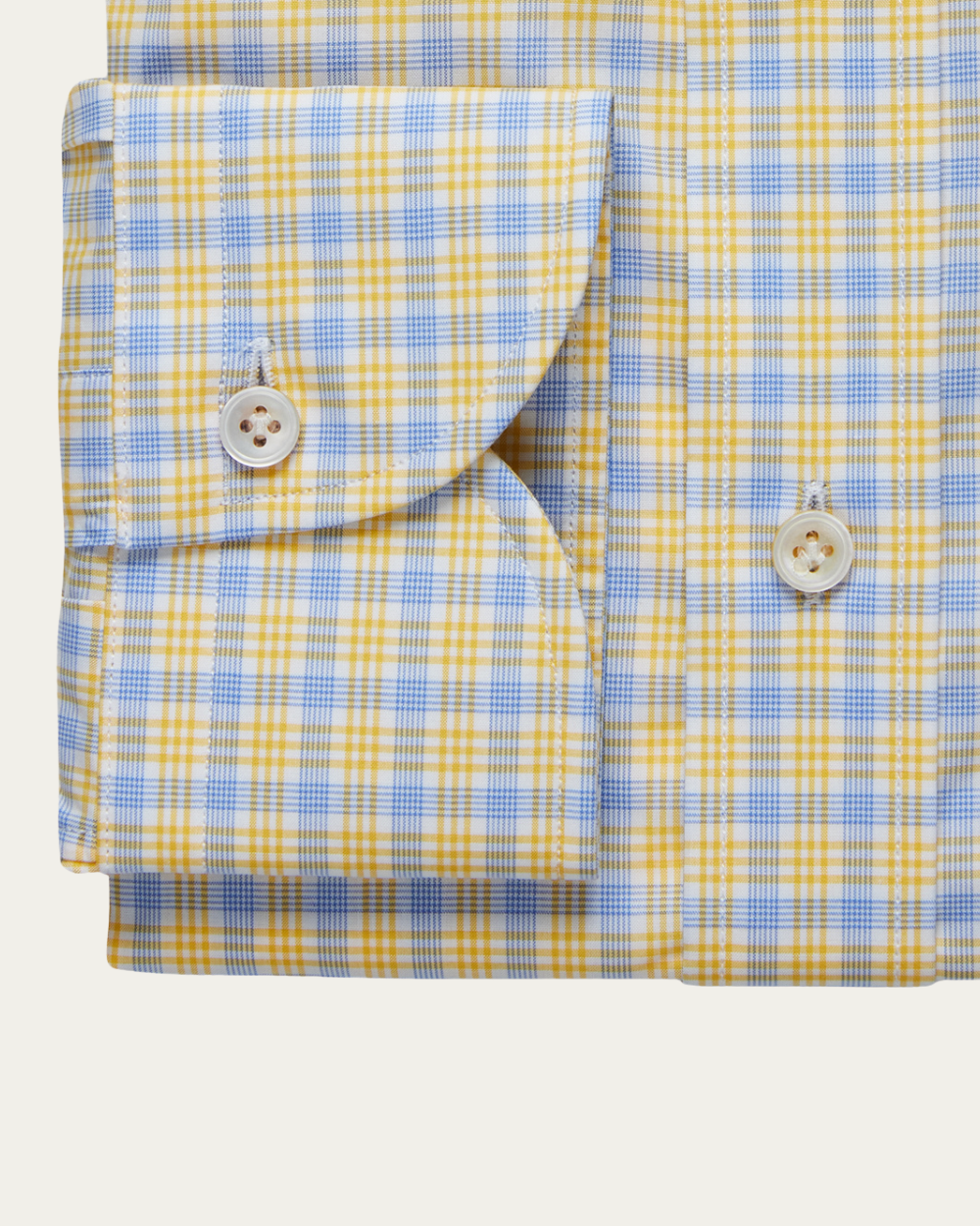 Emanuel Berg | Yellow and Blue Plaid Shirt
