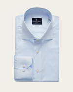 Light Blue Gingham Check Cotton Shirt