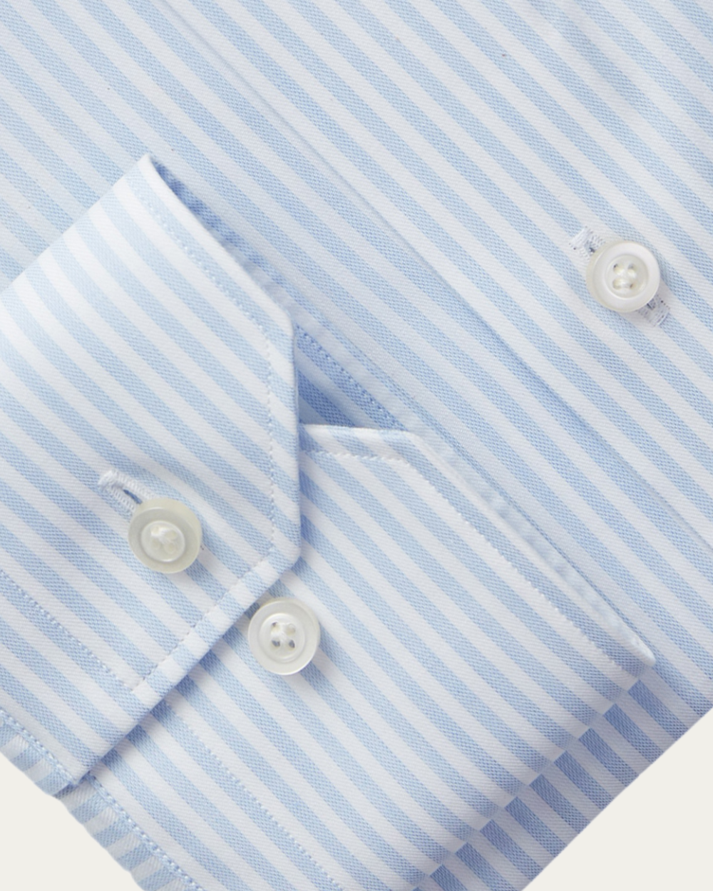 Emanuel Berg | Light Blue Striped Cotton Shirt