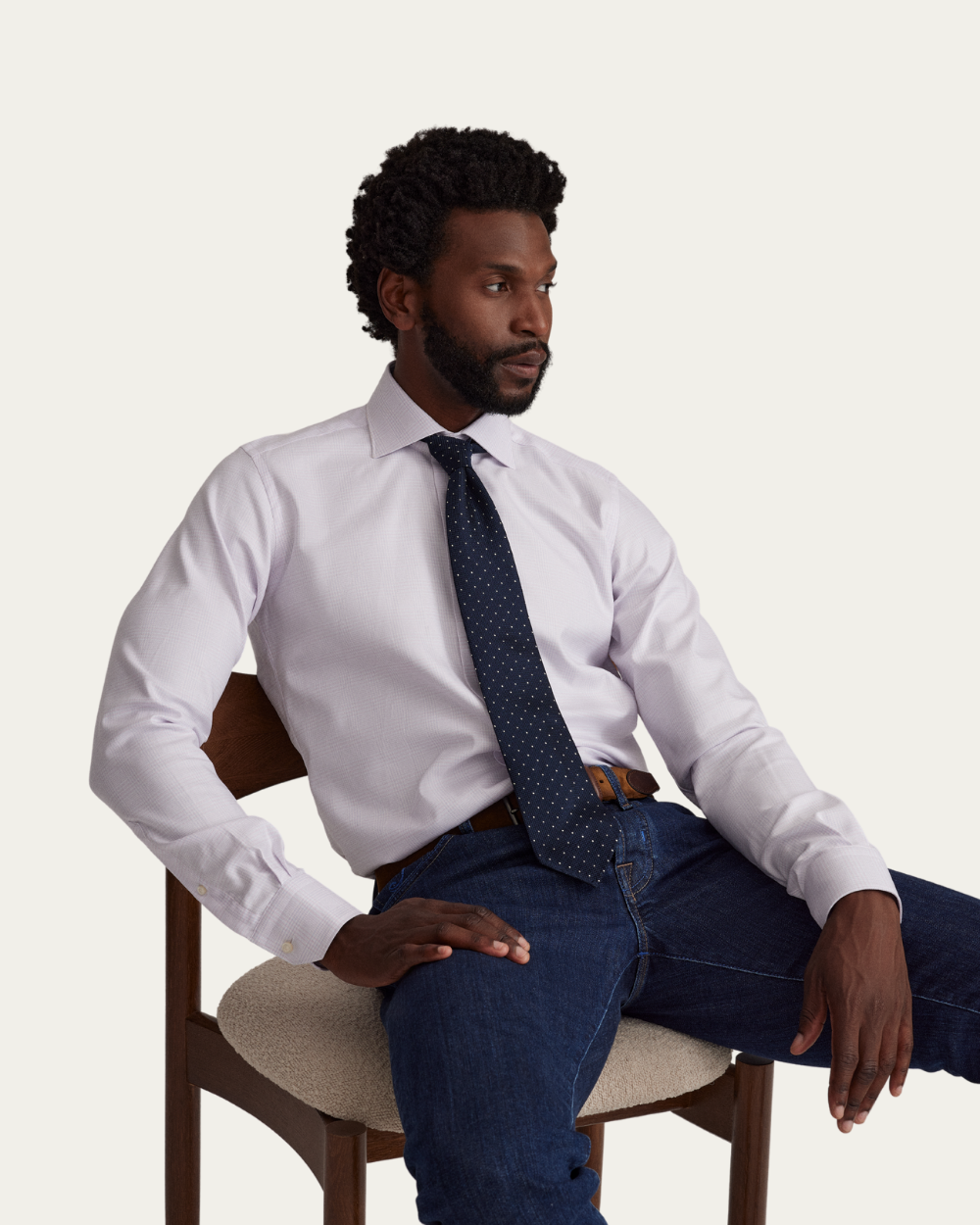 Emanuel Berg | Prince of Wales Check Cotton Shirt