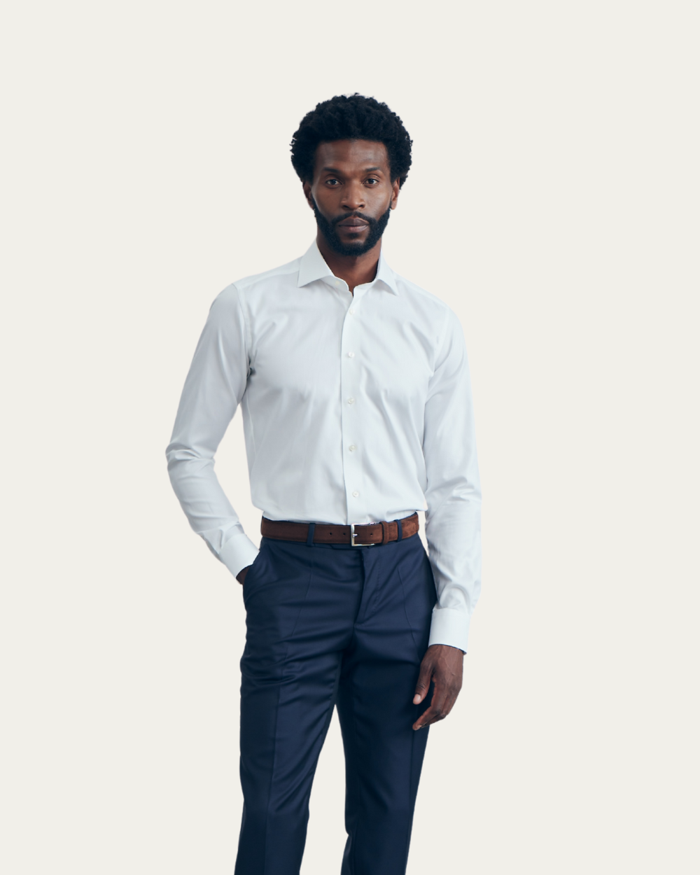 Emanuel Berg | White Twill Shirt