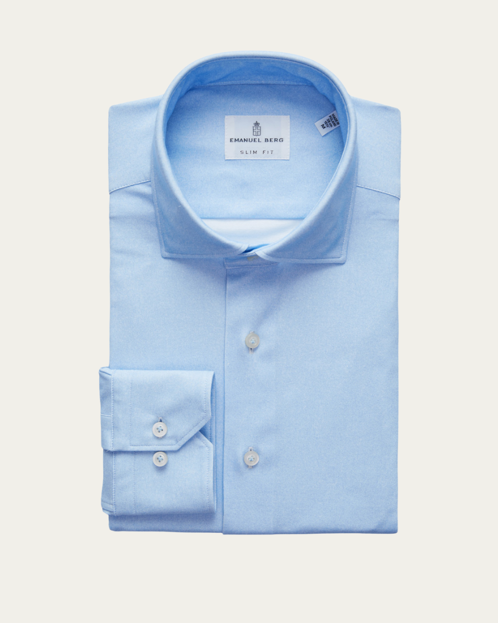 Emanuel Berg | Blue 4Flex Cotton Shirt