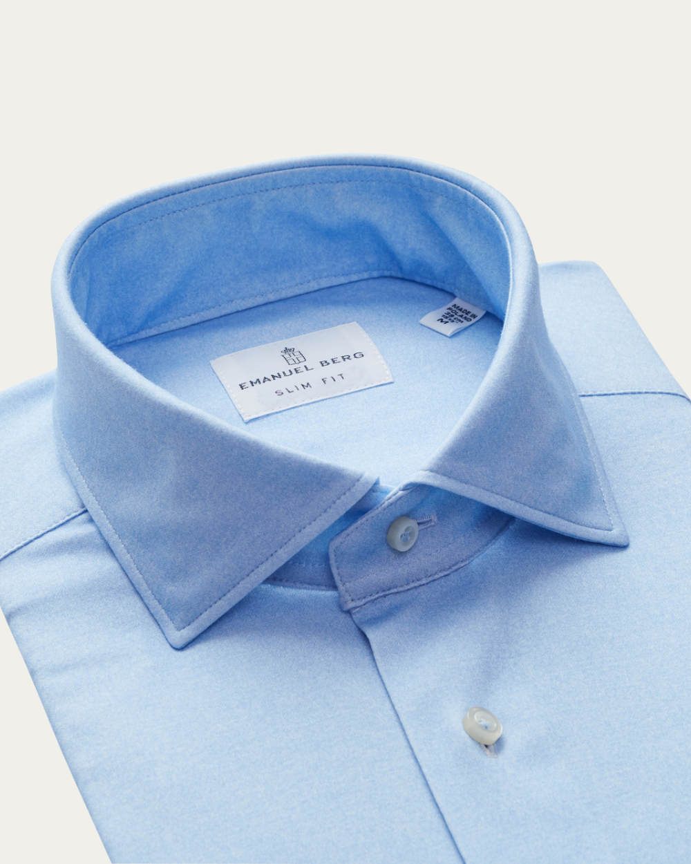 Emanuel Berg | Blue 4Flex Cotton Shirt
