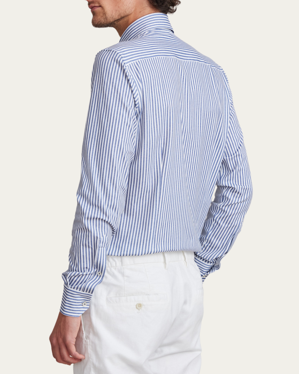 Emanuel Berg | Striped 4Flex Cotton Shirt