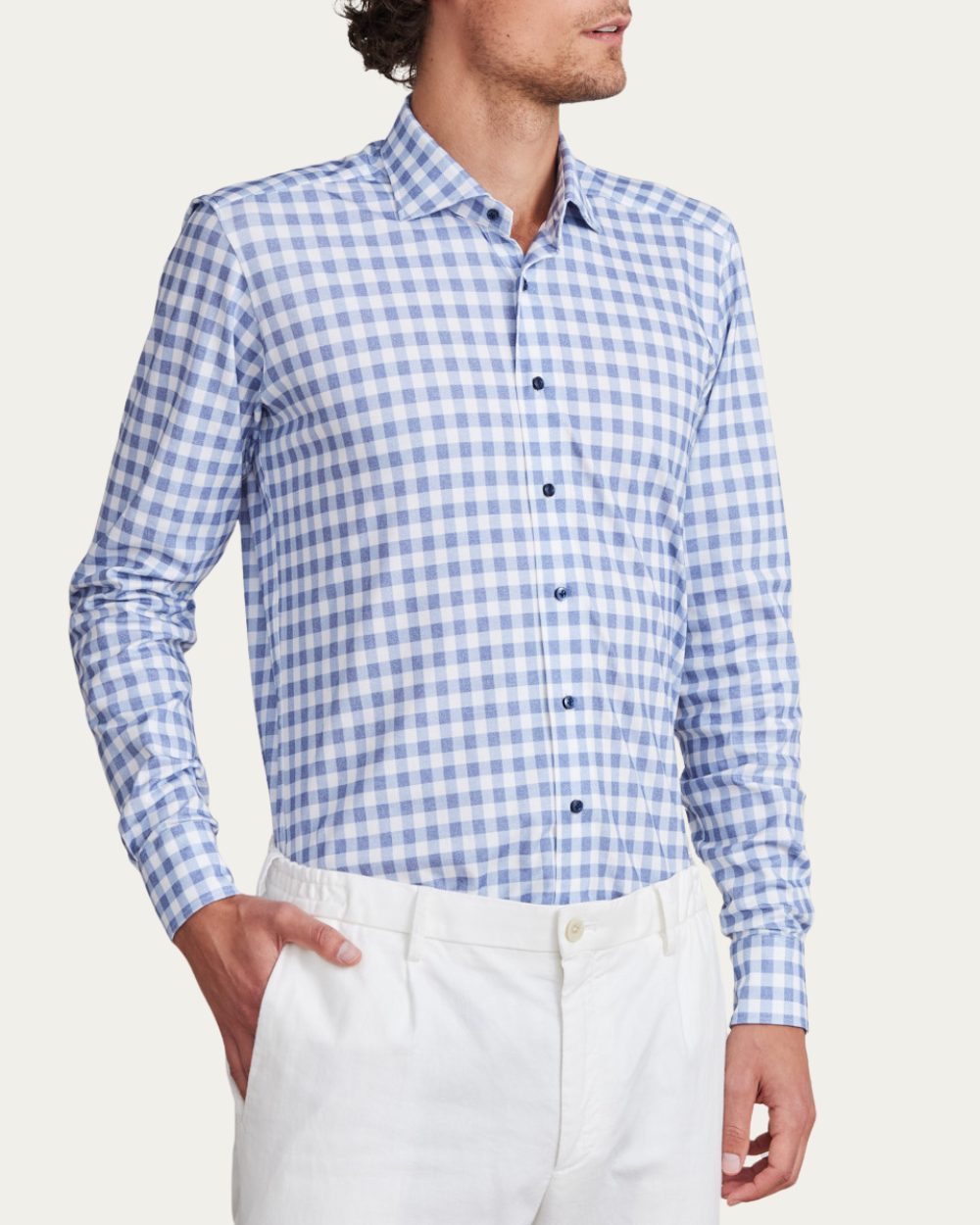 Emanuel Berg | Checked 4Flex Cotton Shirt