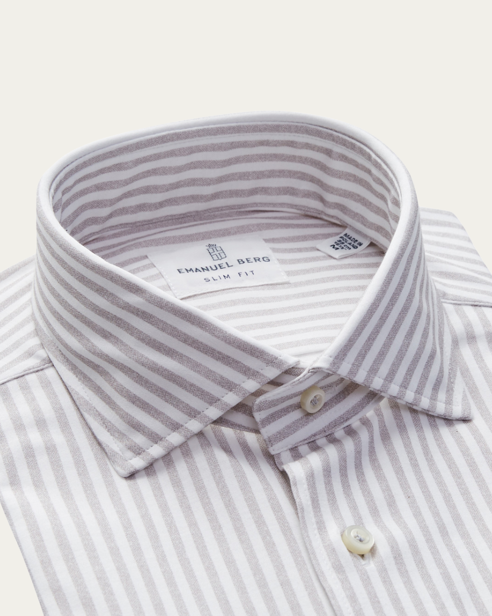 Emanuel Berg | Striped 4Flex Cotton Shirt