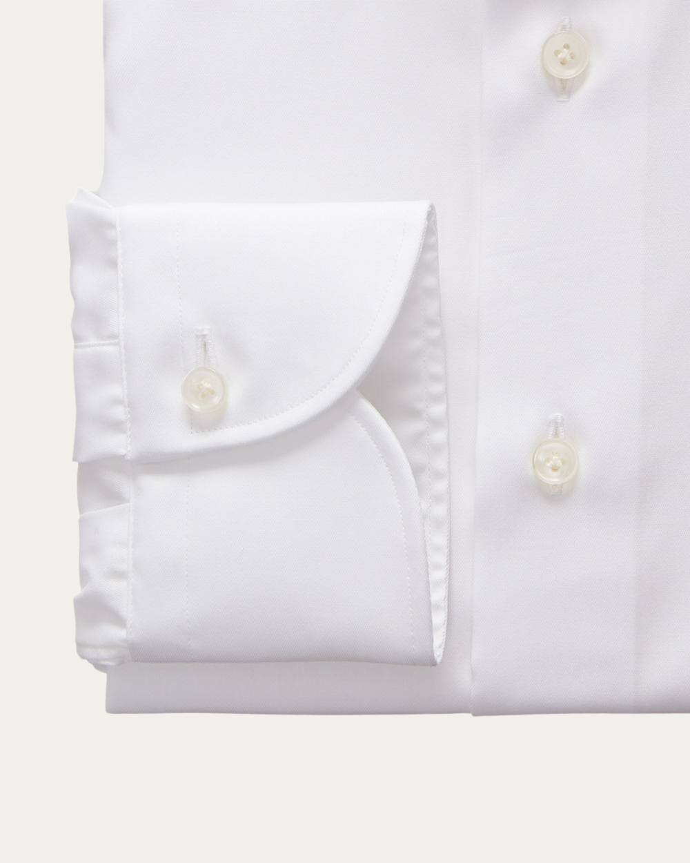 Emanuel Berg | White Wrinkle Resistant Twill Shirt