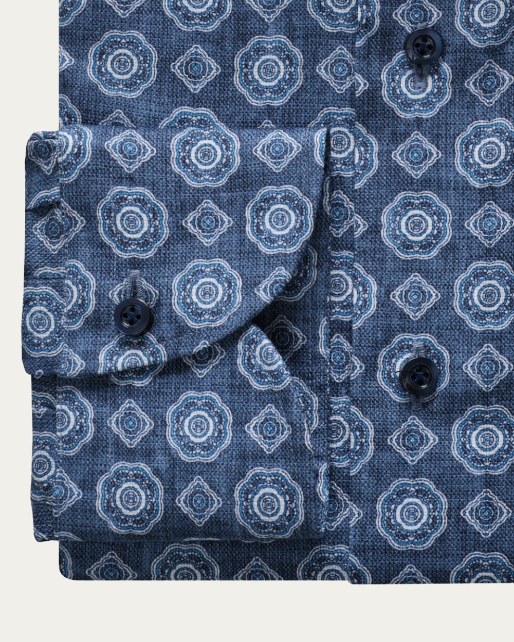 Emanuel Berg | Geometric Pattern Dobby Shirt