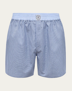 Bawełniane bokserki w niebieską kratę