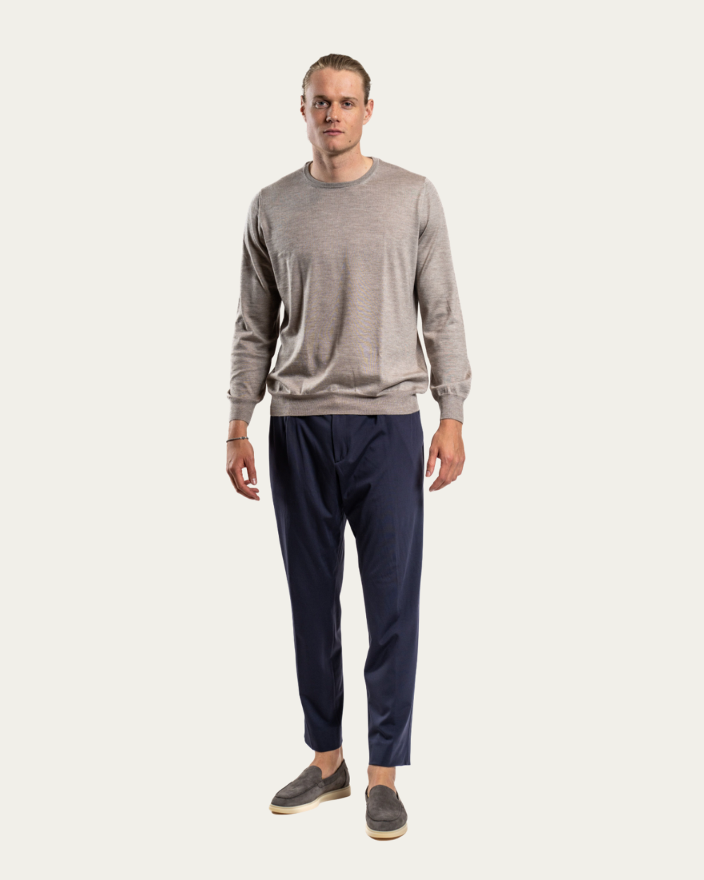 Emanuel Berg - Beige Cashmere & Silk Sweater