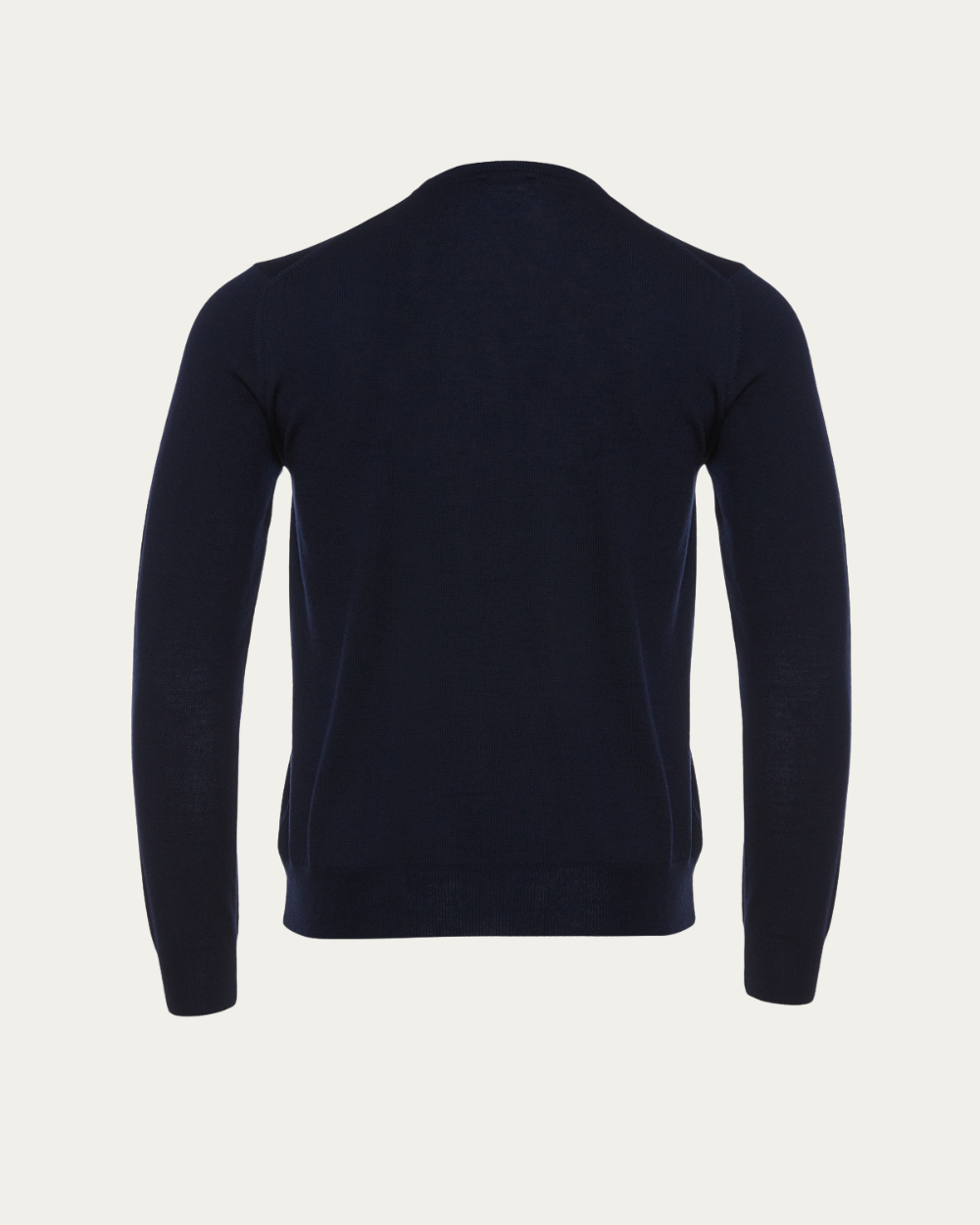 Emanuel Berg | Navy Blue Merino Wool Crew-Neck Sweater