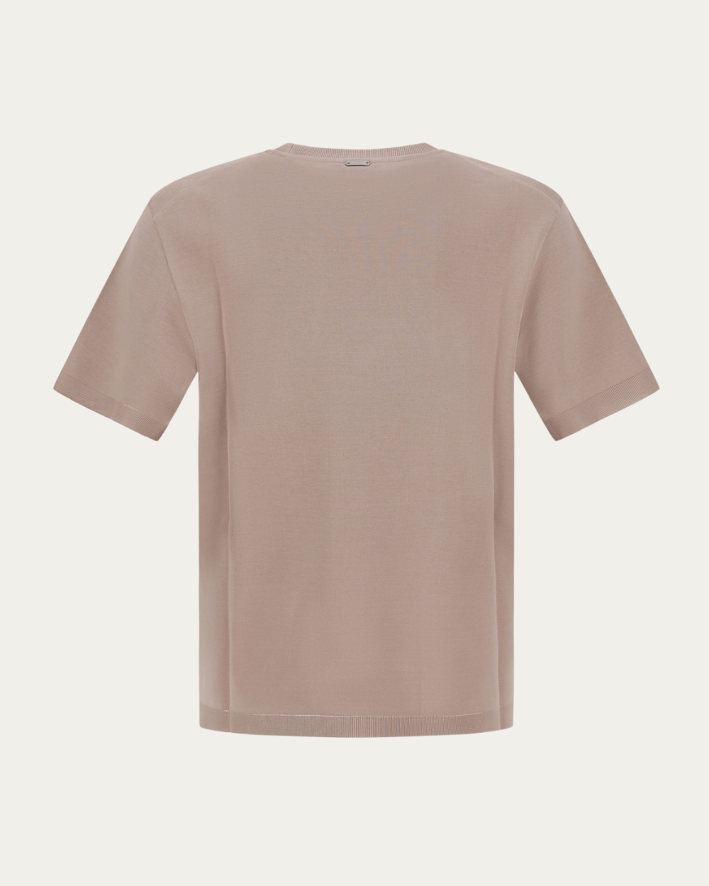 Herno - Taupe Logo-Plaque Cotton T-shirt