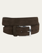 Brown Calf Suede Belt