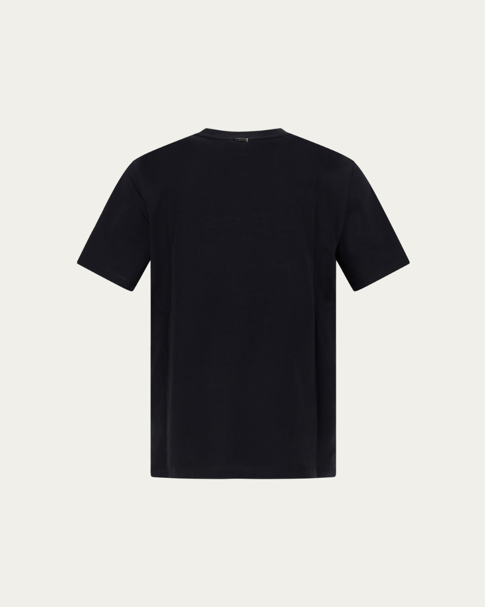 Czarny T-shirt z haftowanym logo