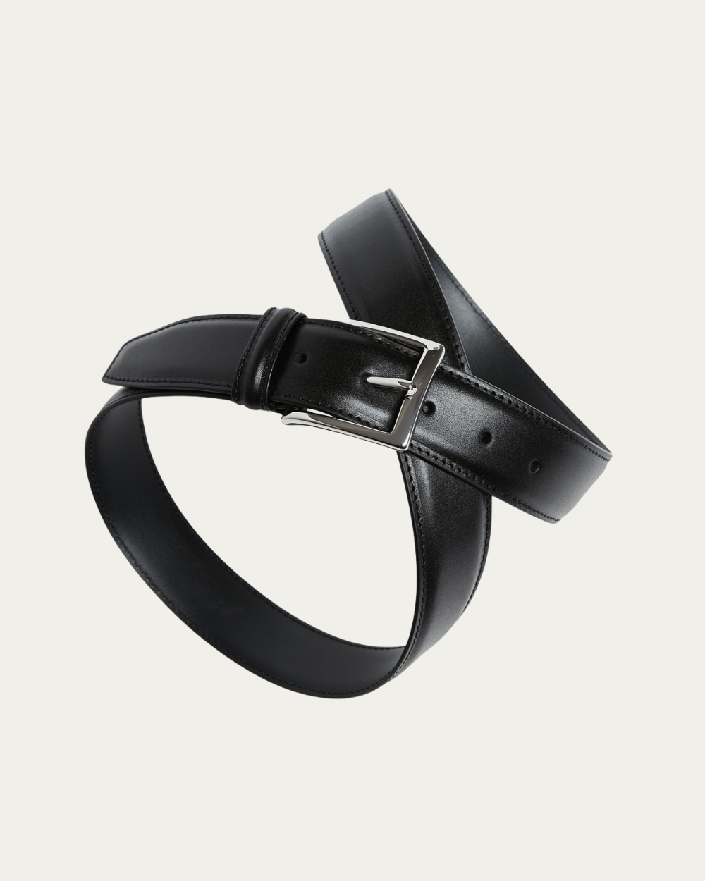 Emanuel Berg | Black Calf Leather Belt
