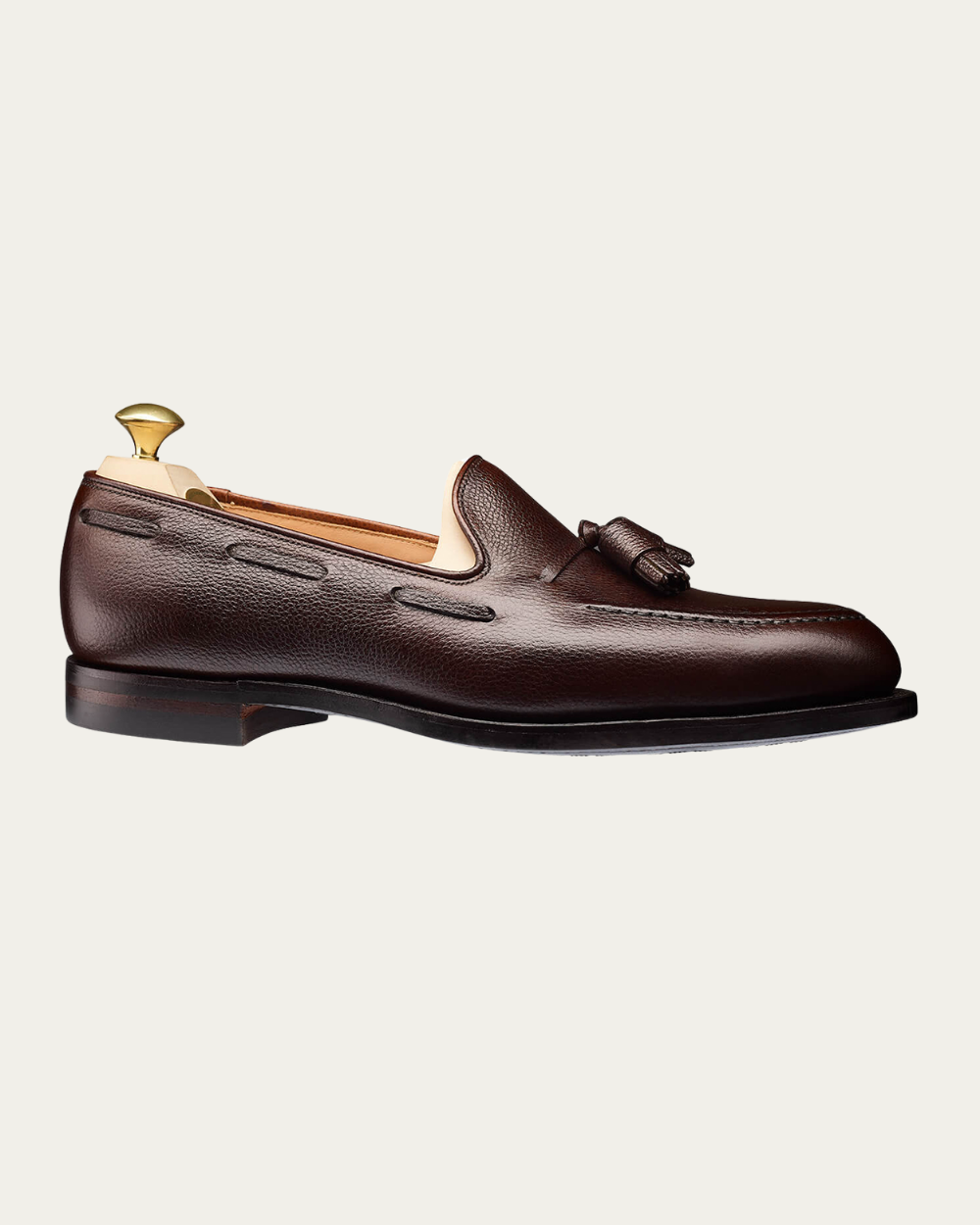 Crockett & Jones - Dark Brown Pebble Grain Cavendish Loafers