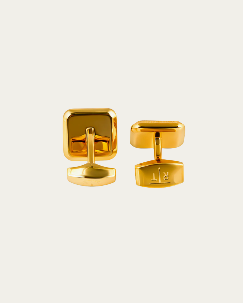 Tateossian - Spazio Square Cufflinks Yellow Gold Plated With White Mother Of Pearl