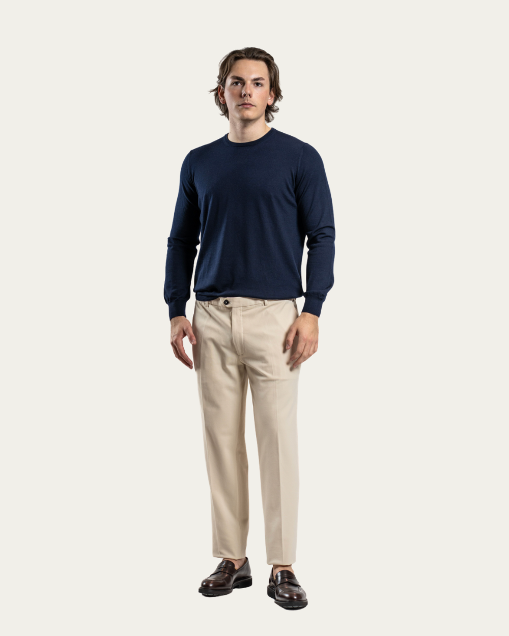 CIRCOLO 1901 - Beige Piquet Trousers