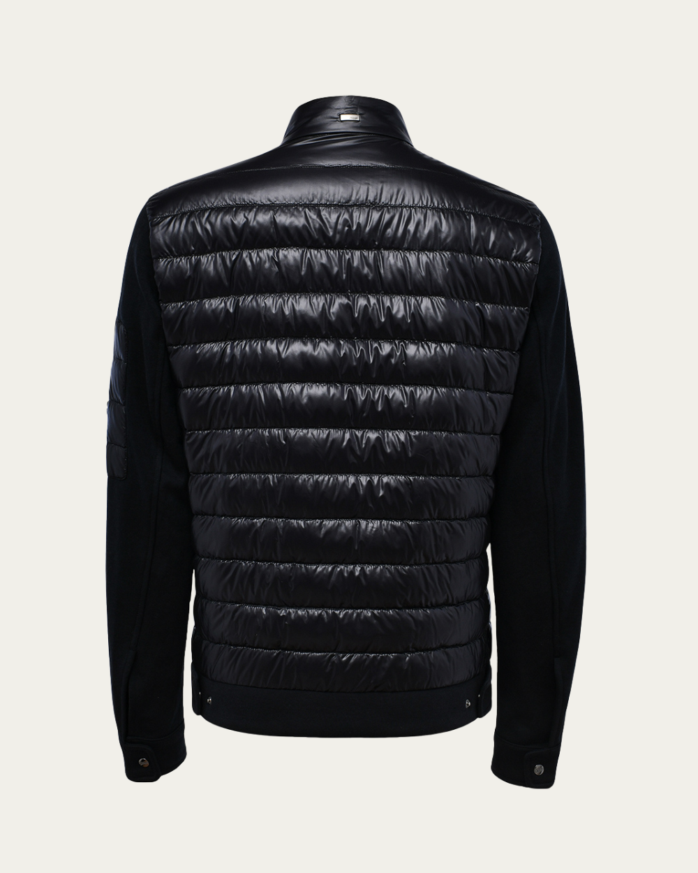 HERNO - Black Padded-Panel Zipped Jacket
