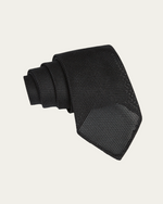 Charcoal Grey Unlined Grenadine Tie