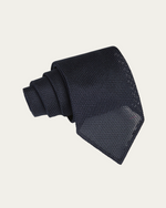 Navy Blue Unlined Grenadine Tie